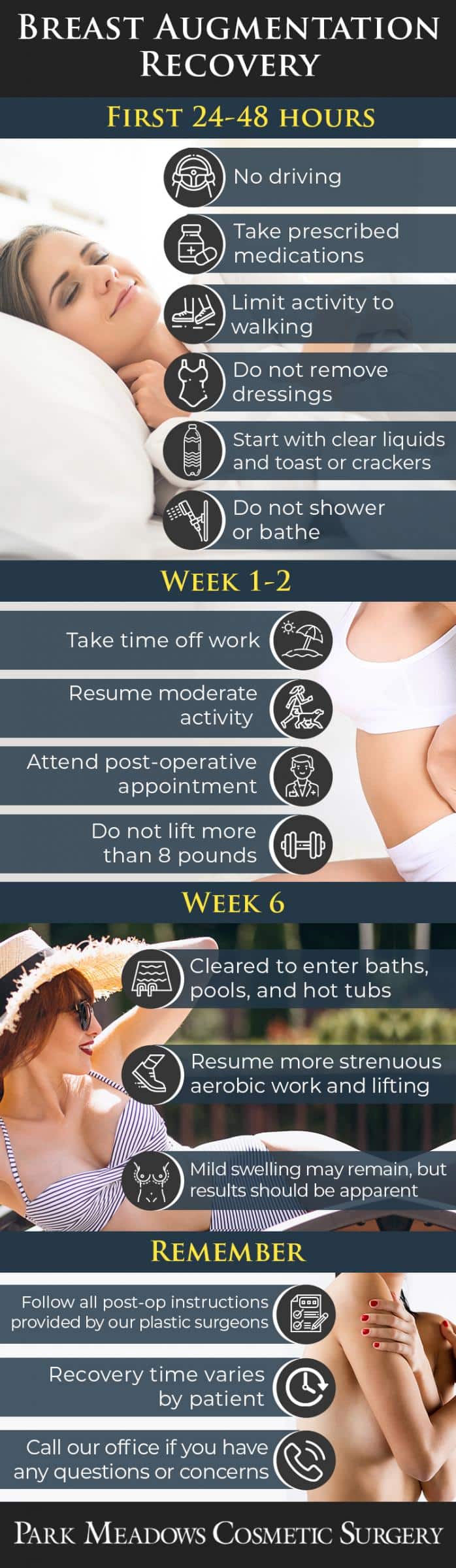 breast augmentation recovery Lone Tree