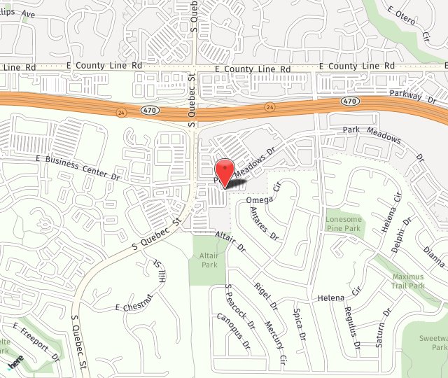 Location Map: 7430 E. Park Meadows Dr. Lone Tree, CO 80124