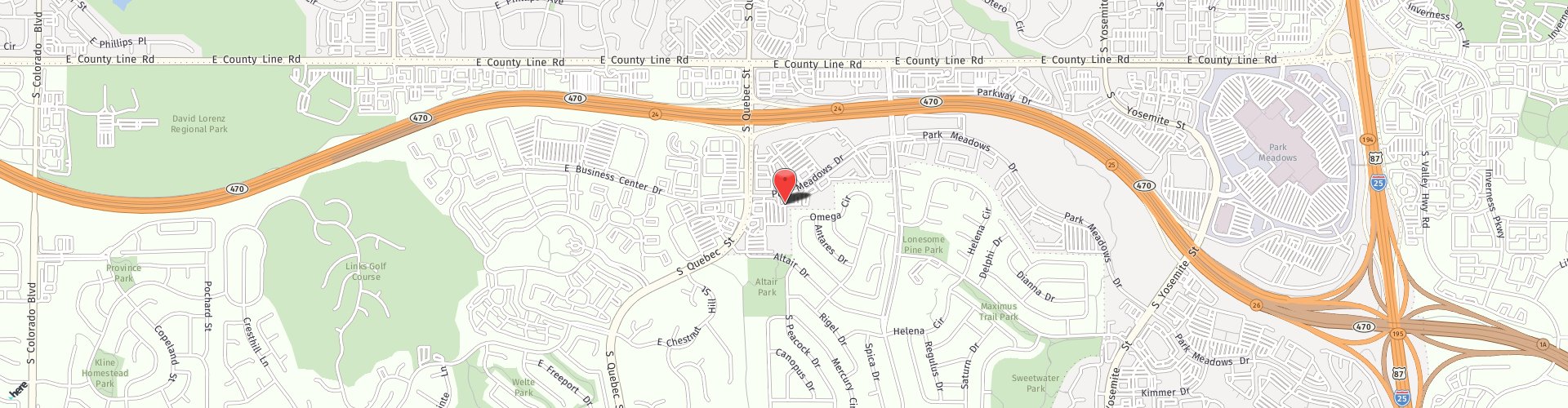 Location Map: 7430 E. Park Meadows Dr. Lone Tree, CO 80124