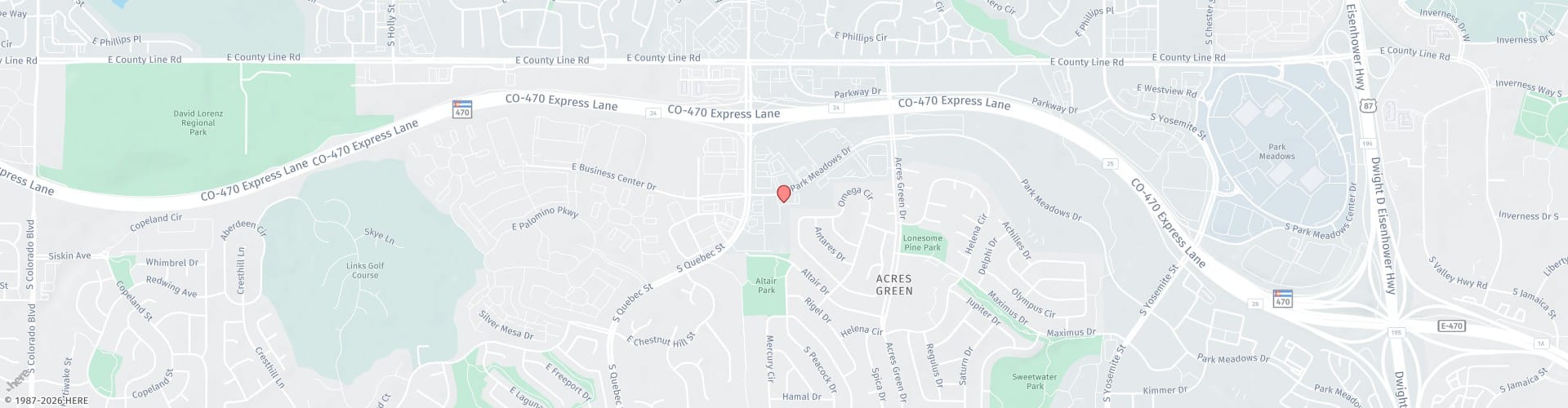 Location Map: 7430 E. Park Meadows Dr. Lone Tree, CO 80124